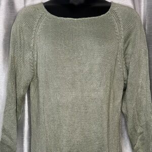 The Limited Raglan Sleeve Knit Sweater Women’s L Oversized Wide Neck Rayon Blend